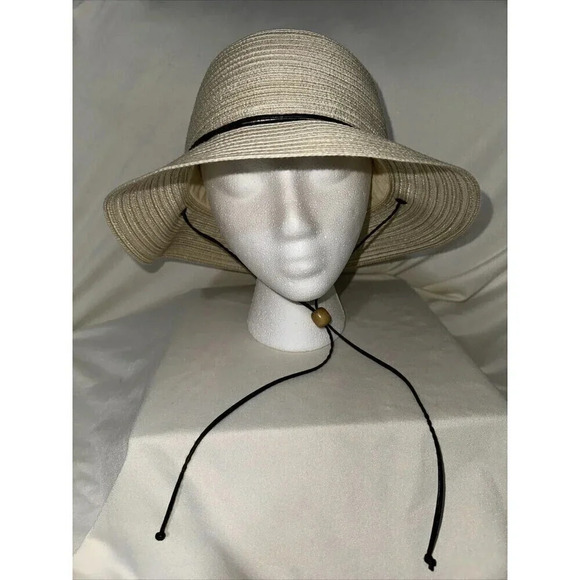 The Scala Collection Sun Hat Womens OS Tan Beach Wide Brim Woven Vacation Boho - Picture 1 of 6